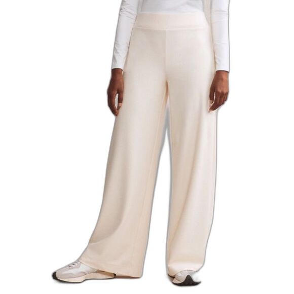 RHONE NWT Cream Ripple Knit Wide Leg Lounge Pants Size XXL (US 18-20) - Picture 1 of 15